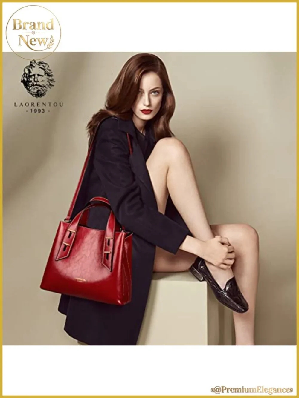 Genuine Leather Satchel Handbag Women Crossbody Top-handle Tote Purse